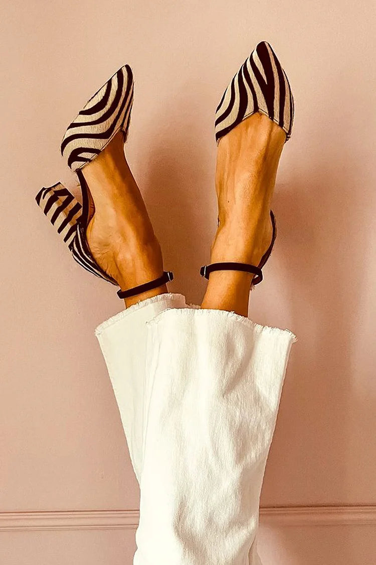 Alice | Talons à Bout Pointu avec Imprimé Zèbre