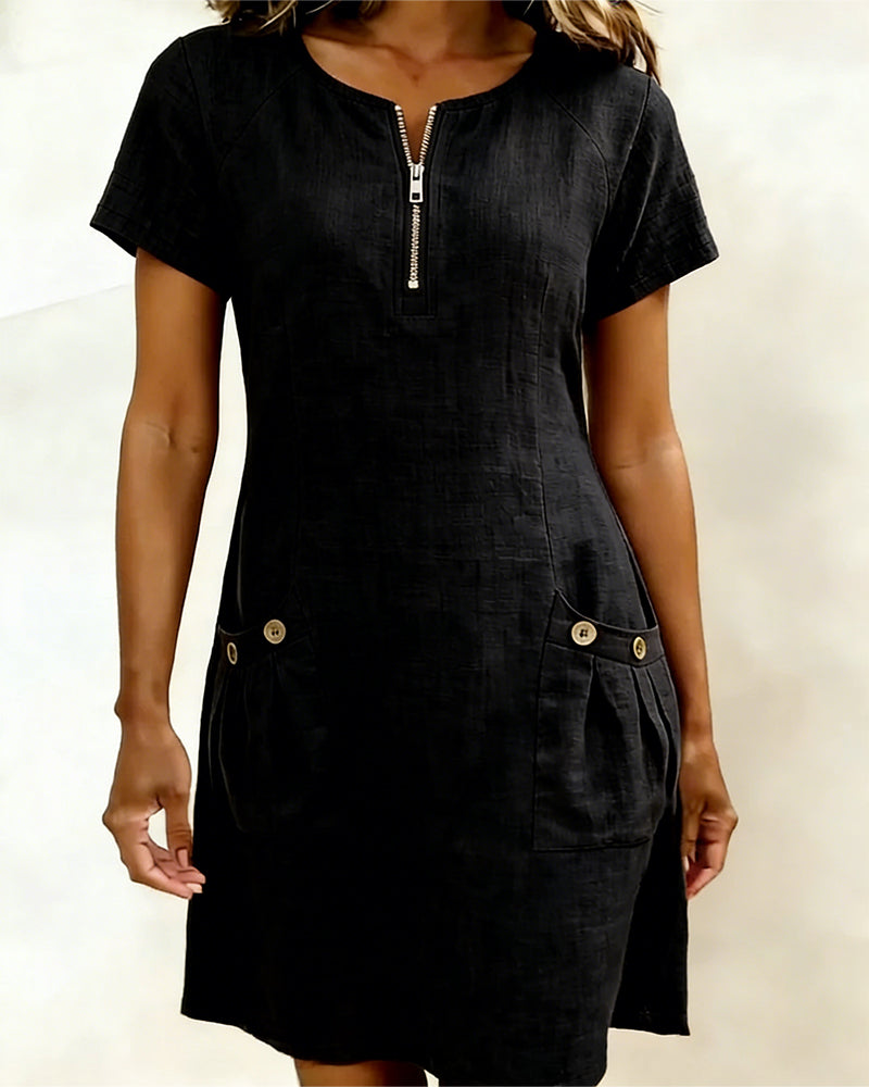 Robe | coton avec fermeture éclair