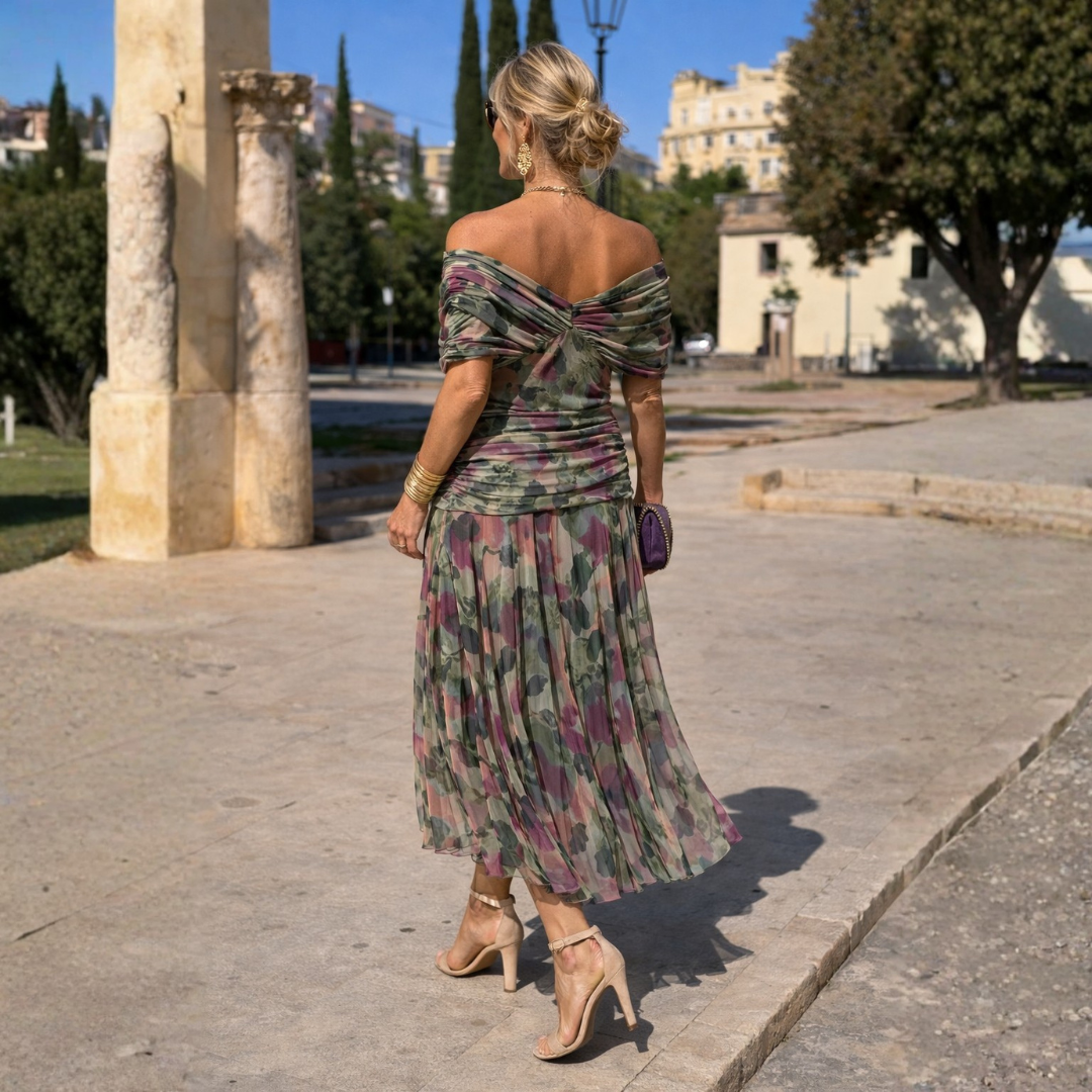 Mikaela | Robe Maxi Off-Shoulder