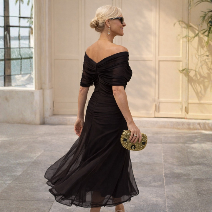 Mikaela | Robe Maxi Off-Shoulder