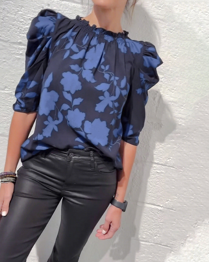 Bellamy - Blouse à Manches Bouffantes avec Volants