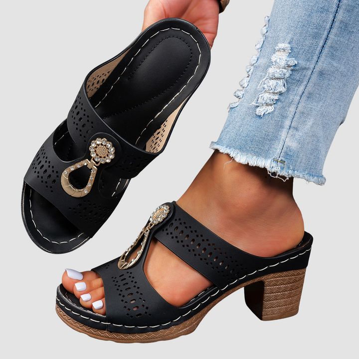 Linda | Sandales Orthopédiques à Talons Hauts Confortables
