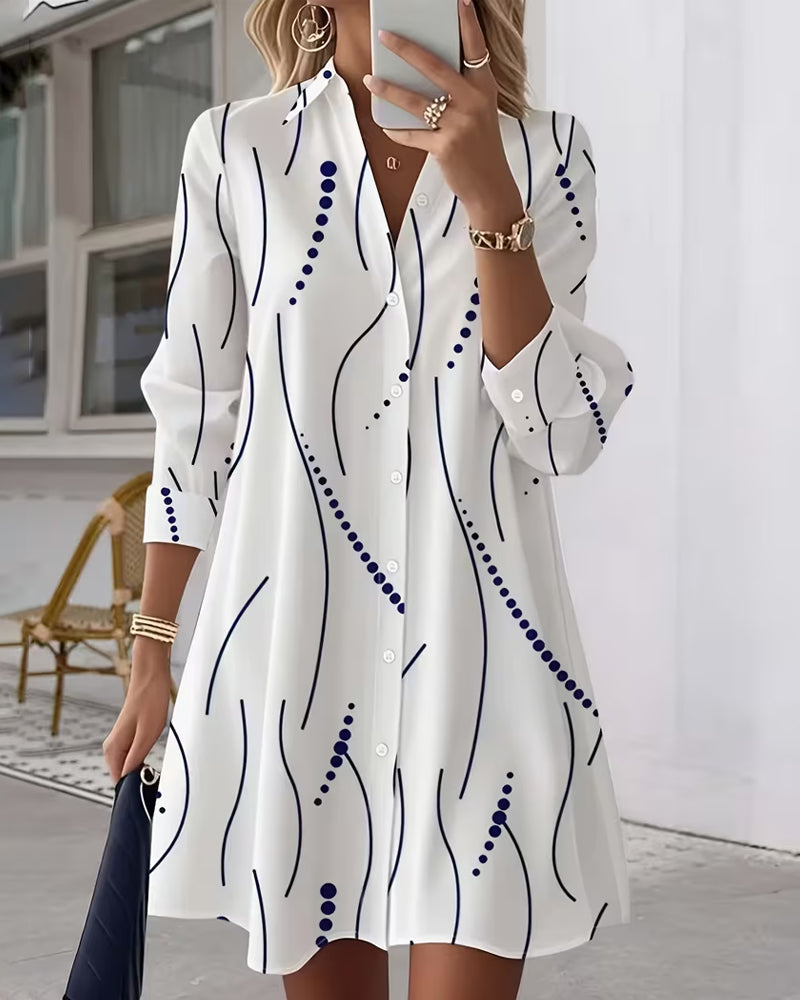 Claudine™ — Élégante Robe Chemise Légère et Flottante