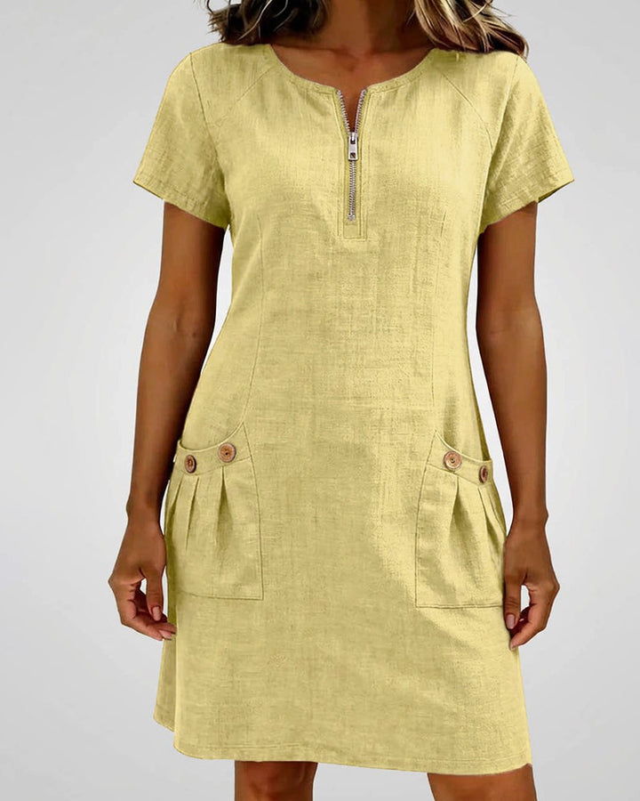 Robe | coton avec fermeture éclair