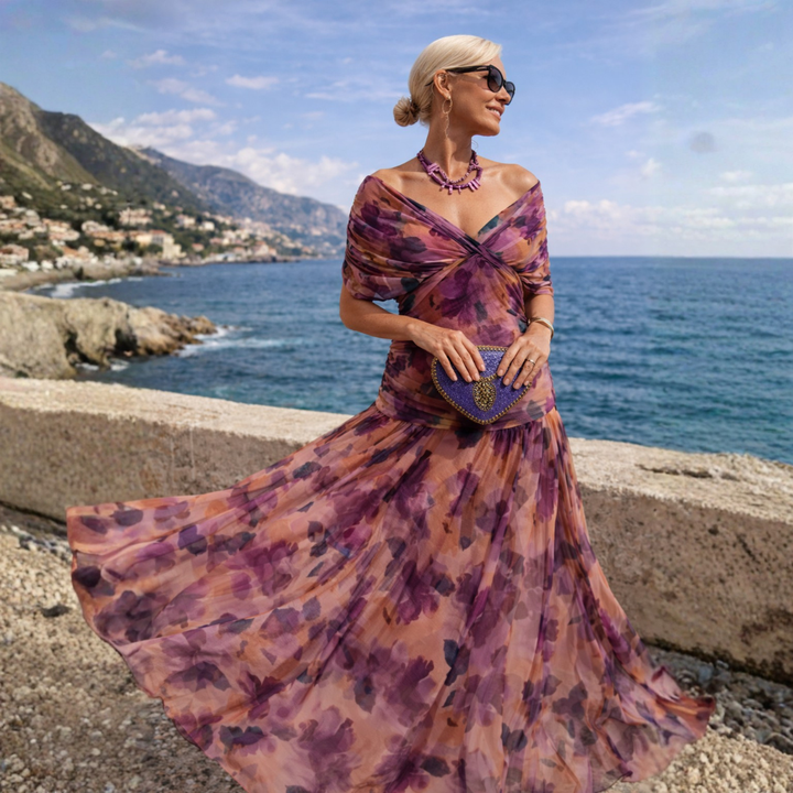 Mikaela | Robe Maxi Off-Shoulder