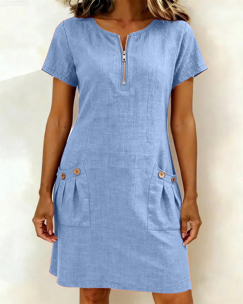Robe | coton avec fermeture éclair