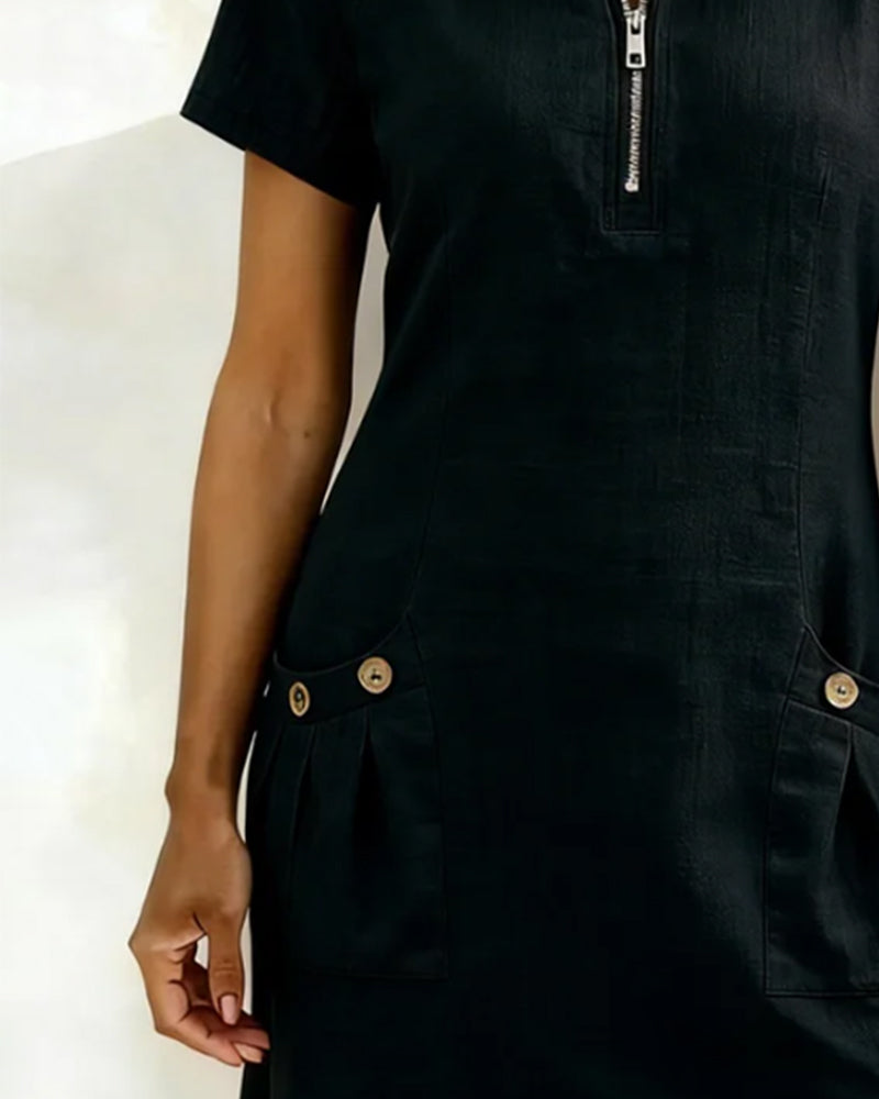 Robe | coton avec fermeture éclair