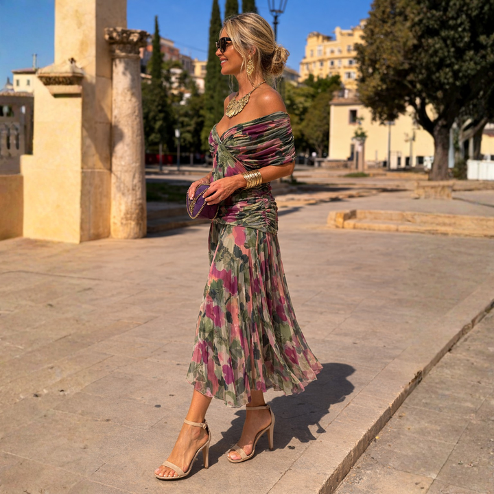 Mikaela | Robe Maxi Off-Shoulder