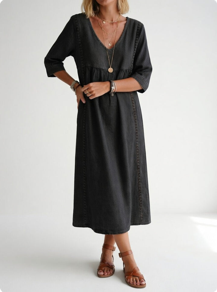 Lioréa™ — Élégante robe midi fluide décontractée