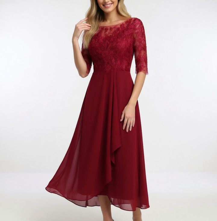 Séraphine™ — Robe midi en dentelle au style intemporel