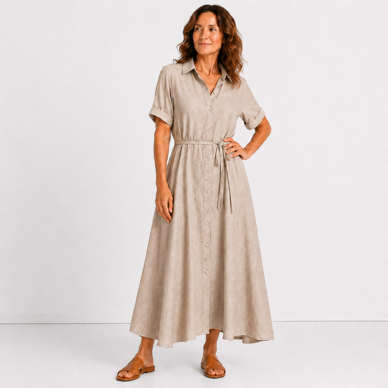 Jade - Robe longue en lin élégante