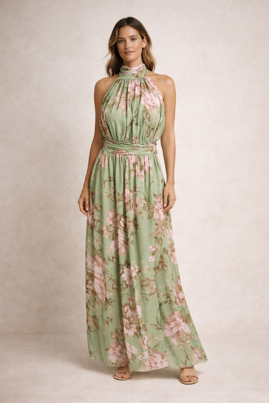 SERENA - Robe Longue Florale Signature