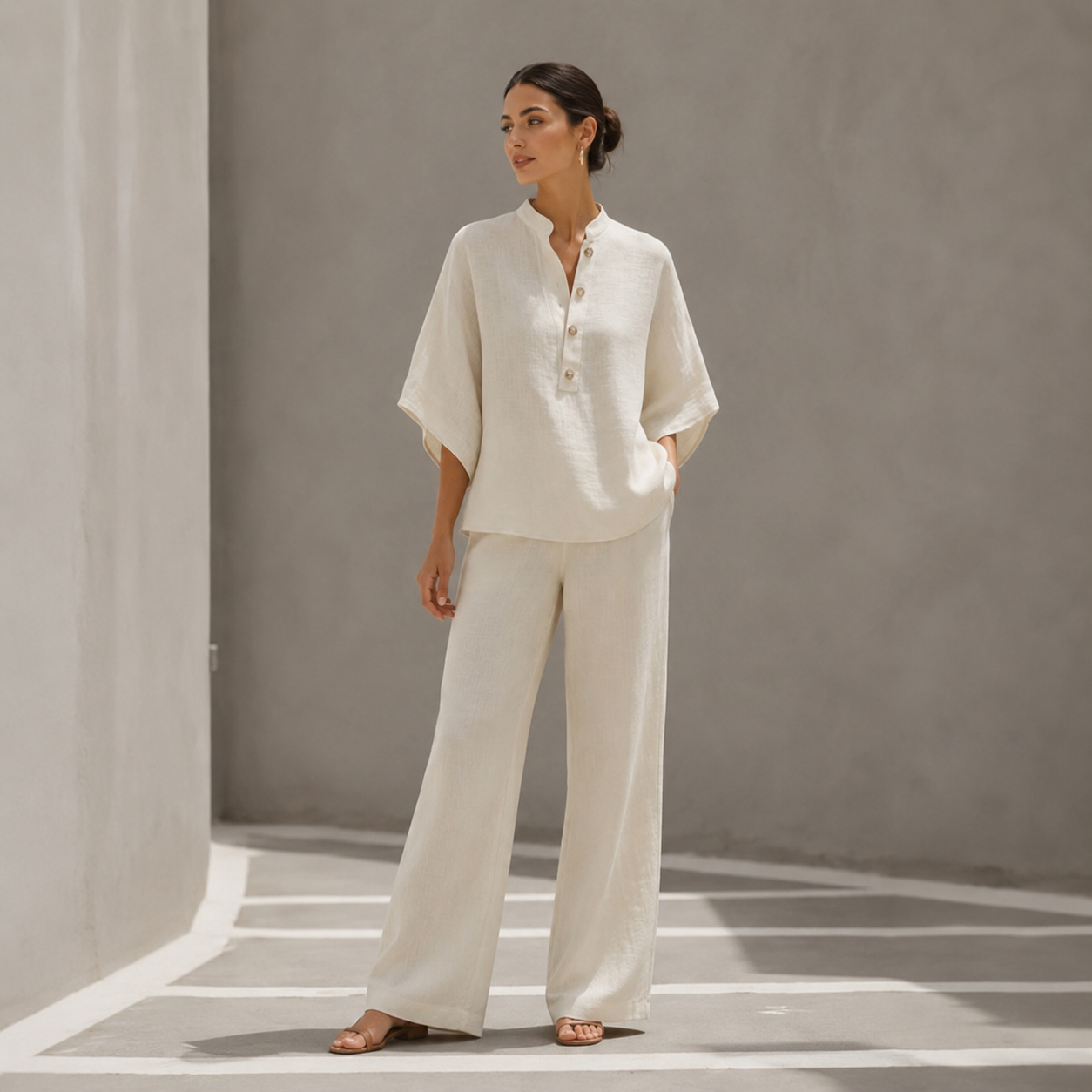 Floriane™ — Ensemble deux pièces élégant au style naturel