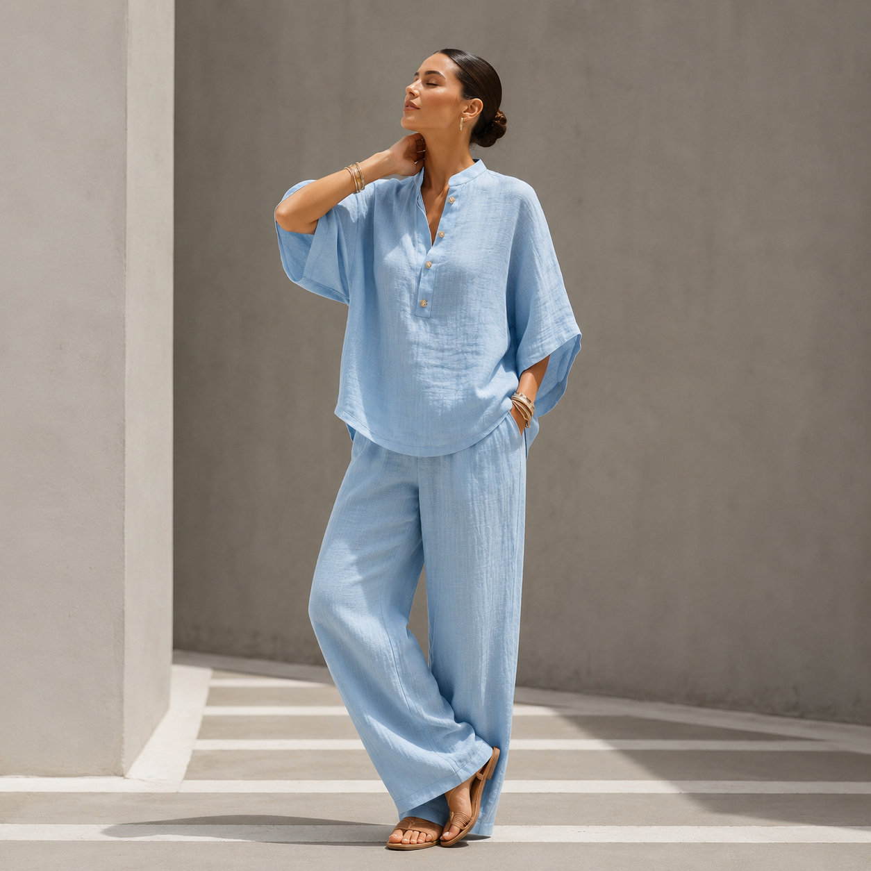 Floriane™ — Ensemble deux pièces élégant au style naturel