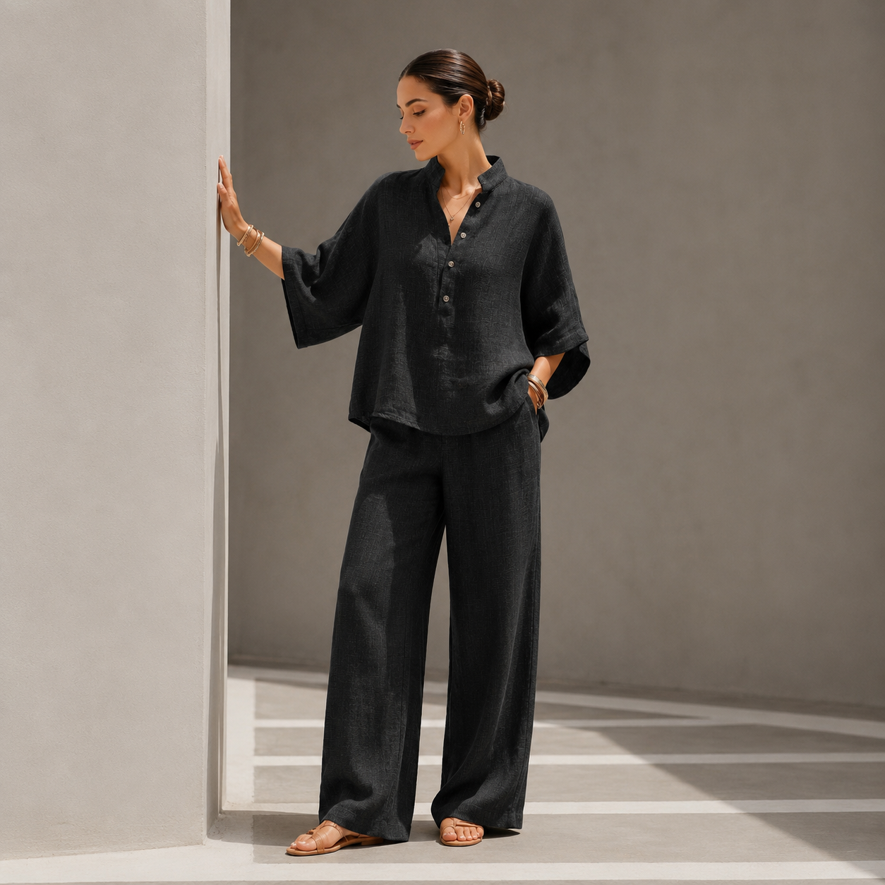 Floriane™ — Ensemble deux pièces élégant au style naturel