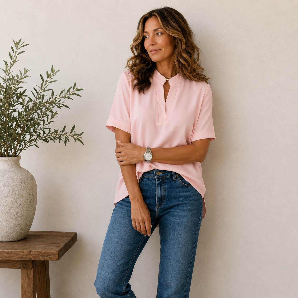 Élise — Blouse élégante au col raffiné