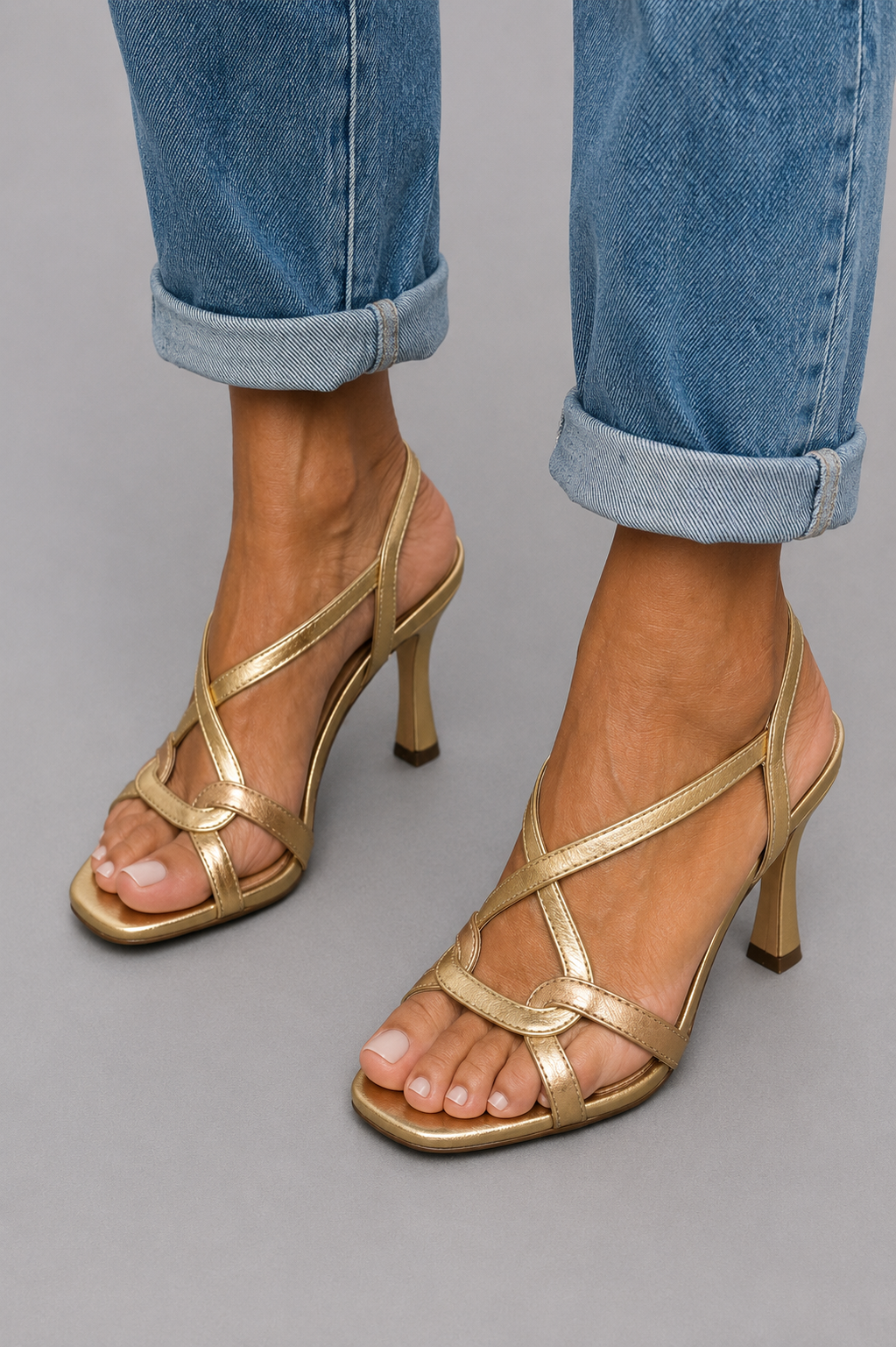 Cassie | Talons Charmants d'Été Doré