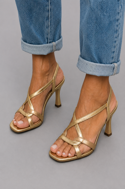 Cassie | Talons Charmants d'Été Doré