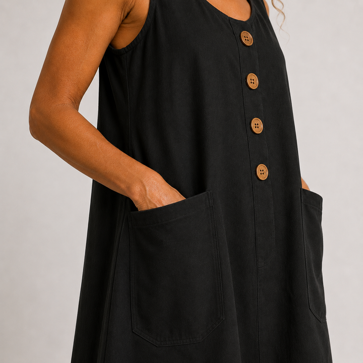 Macey - Robe d'été en coton et lin