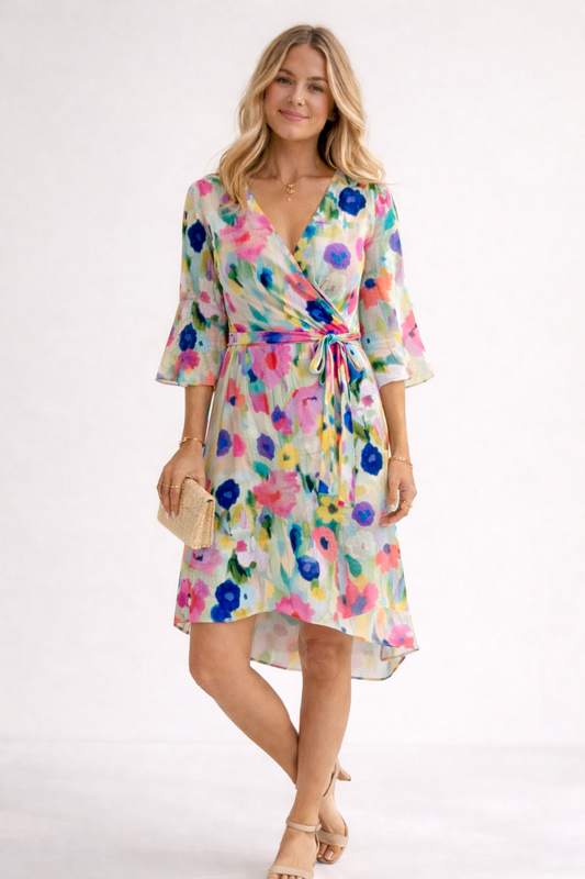Mia - Robe Mini Fleurie Élégante