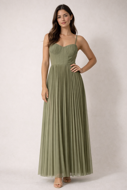 Isabella - Robe Midi Plissée