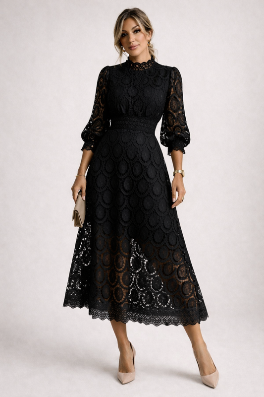Sophie — Robe en dentelle structurée