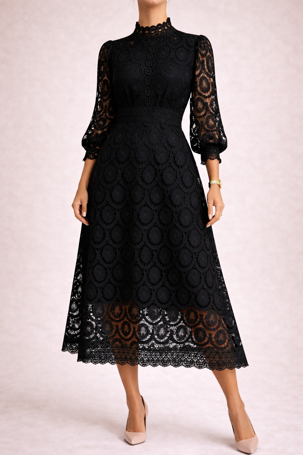 Sophie — Robe en dentelle structurée