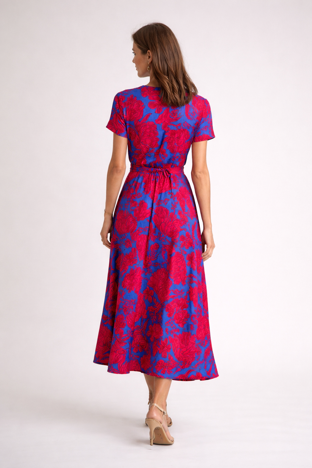 Noémie – Robe portefeuille fluide à imprimé vibrant