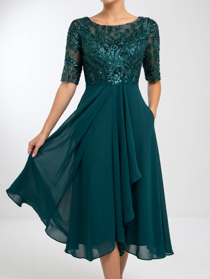 Séraphine™ — Robe midi en dentelle au style intemporel