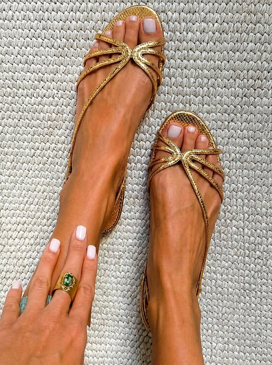 Sandales Doré