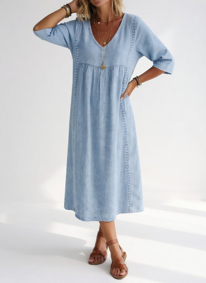 Lioréa™ — Élégante robe midi fluide décontractée