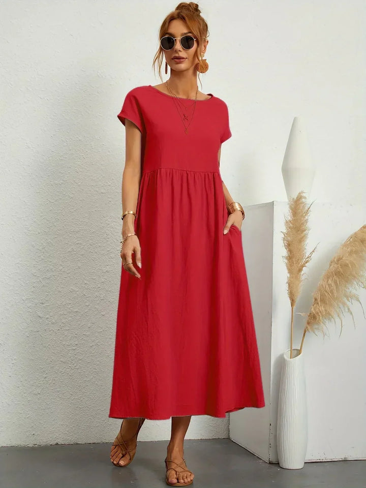 Gabrielle™ - Élégante Robe Midi Fluide au Style Intemporel