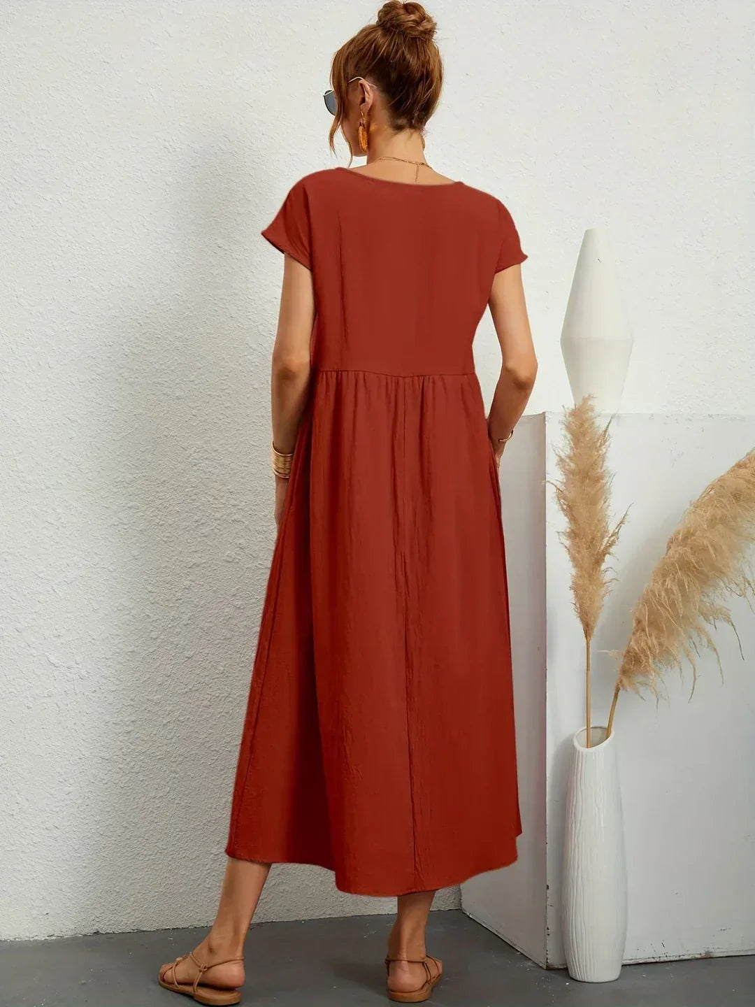Gabrielle™ - Élégante Robe Midi Fluide au Style Intemporel