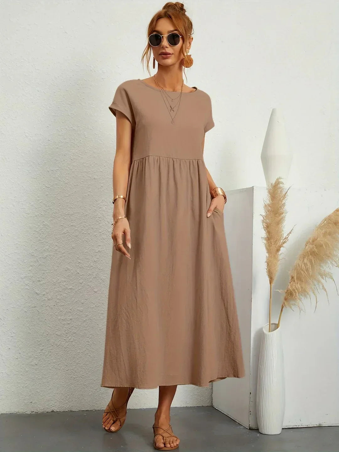 Gabrielle™ - Élégante Robe Midi Fluide au Style Intemporel