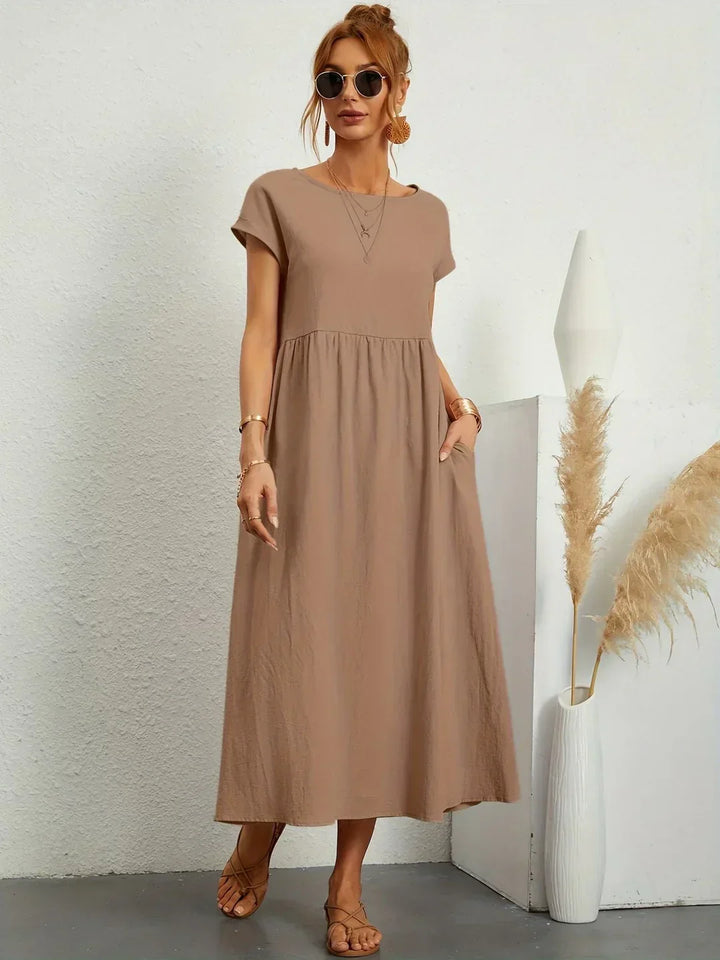 Gabrielle™ - Élégante Robe Midi Fluide au Style Intemporel
