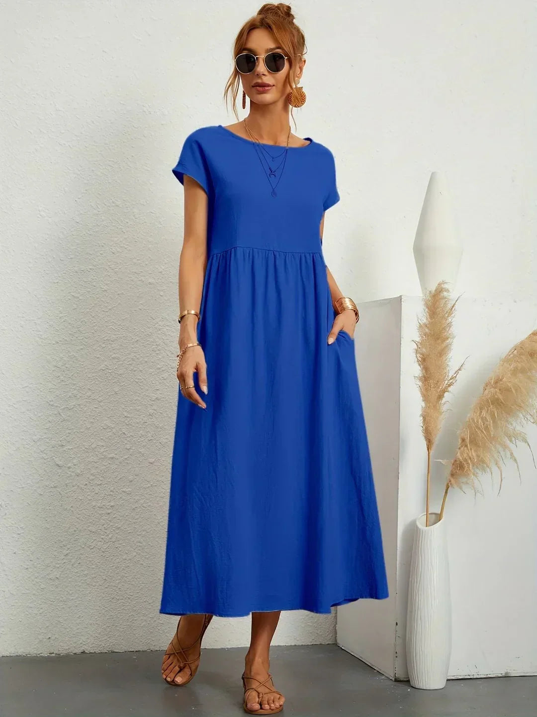 Gabrielle™ - Élégante Robe Midi Fluide au Style Intemporel