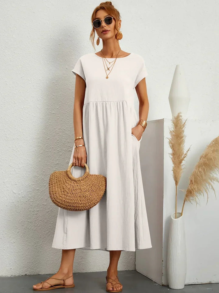 Gabrielle™ - Élégante Robe Midi Fluide au Style Intemporel