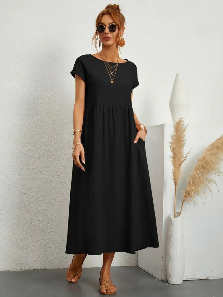 Gabrielle™ - Élégante Robe Midi Fluide au Style Intemporel