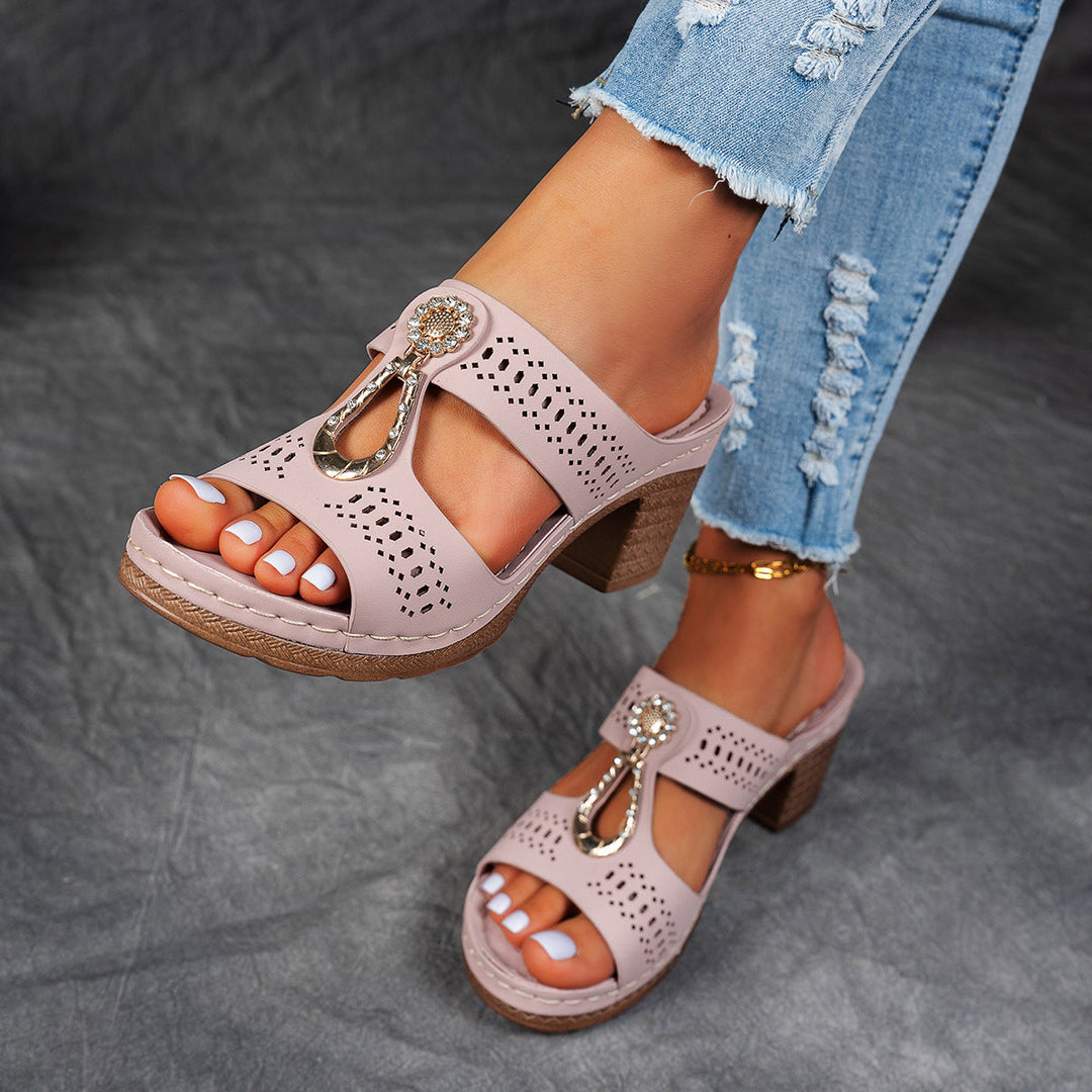 Linda | Sandales Orthopédiques à Talons Hauts Confortables