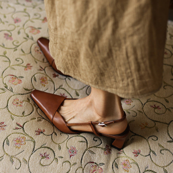 Serelle | Talons Slingback en Cuir