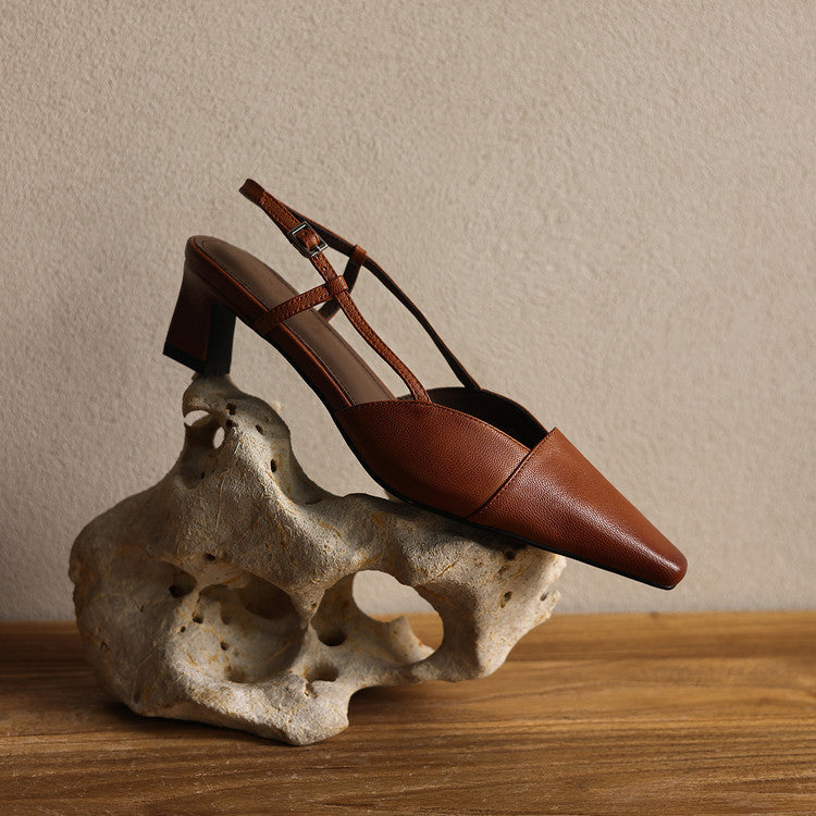 Serelle | Talons Slingback en Cuir