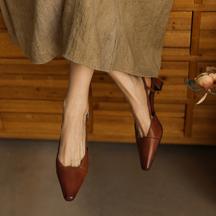 Serelle | Talons Slingback en Cuir