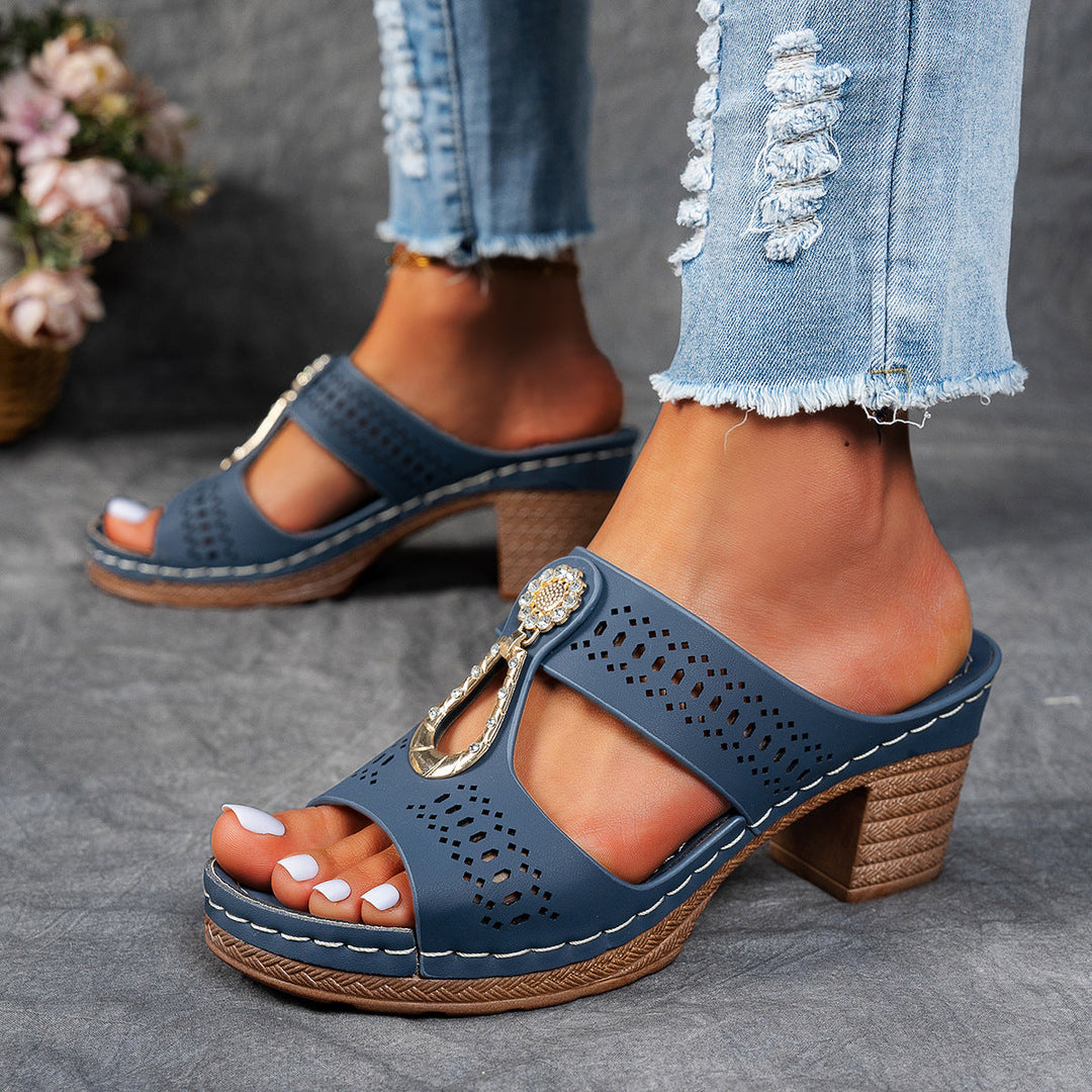 Linda | Sandales Orthopédiques à Talons Hauts Confortables