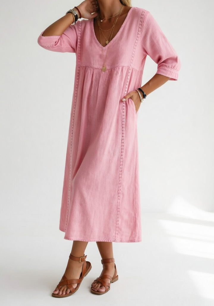Lioréa™ — Élégante robe midi fluide décontractée