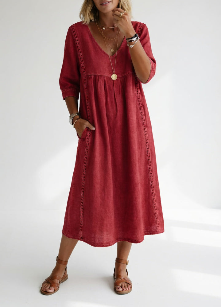 Lioréa™ — Élégante robe midi fluide décontractée