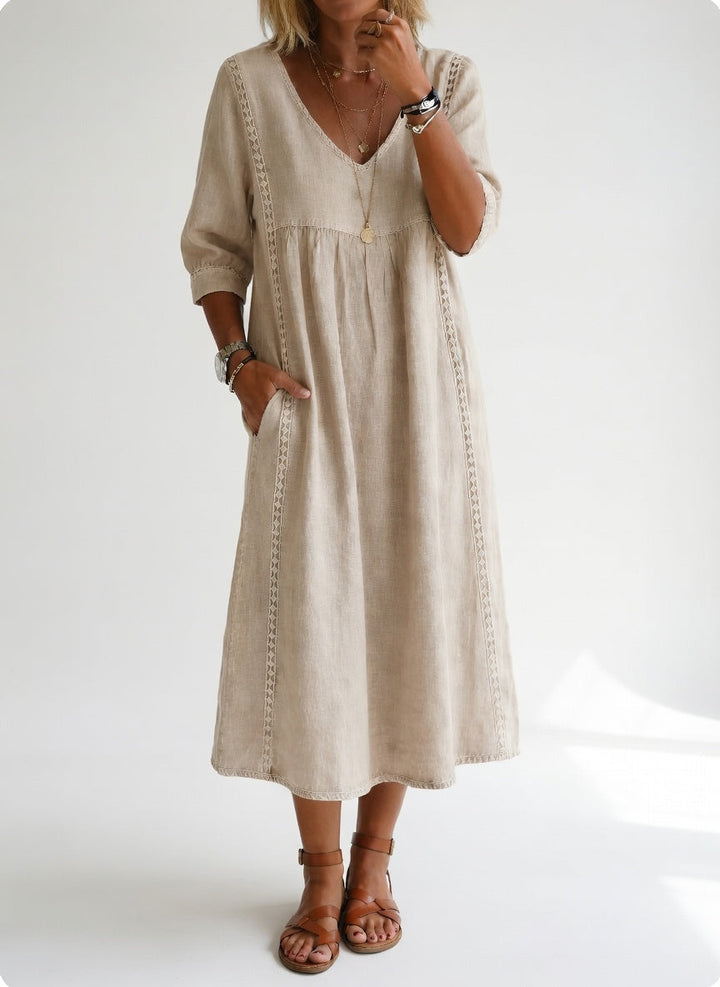 Lioréa™ — Élégante robe midi fluide décontractée