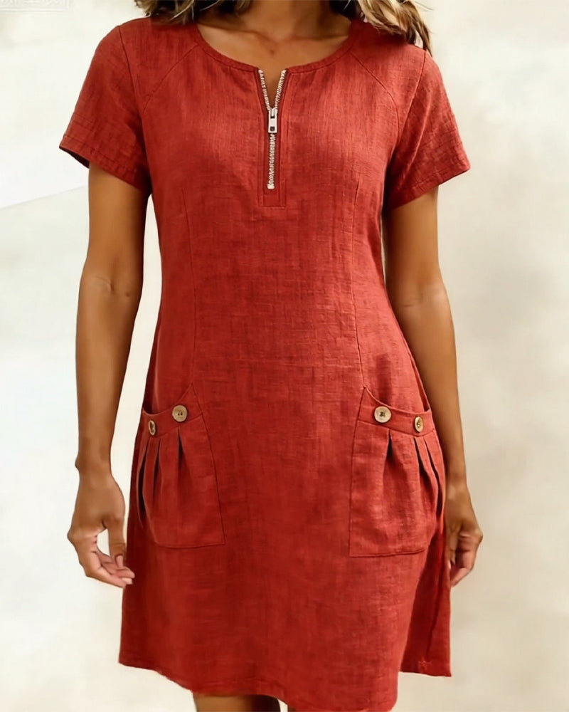 Robe | coton avec fermeture éclair
