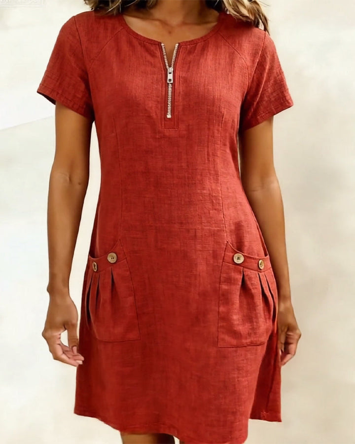 Robe | coton avec fermeture éclair