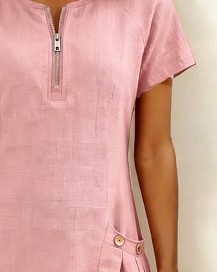 Robe | coton avec fermeture éclair