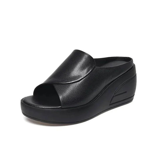 Eliza | Sandales à talon compensé orthopédiques à enfiler